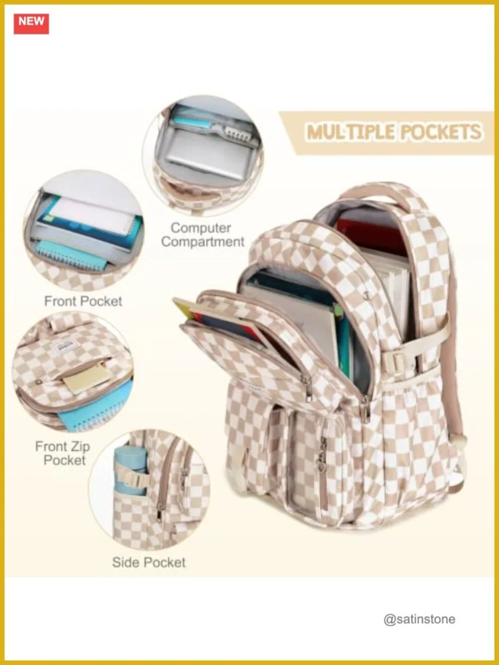 3-in-1 Backpack Set with Lunch Bag & Pencil Pouch for School